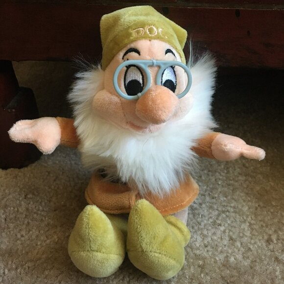 Disney Seven Dwarfs 7" Plush + 10" Dopey Plush in O Plastic Case Ltd Diamond Ed. - Picture 4 of 16